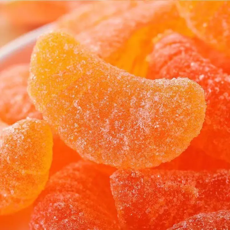 Oranje Vorm Fruit Gummy Candy Natuurlijke Zachte Gummy Taai Snoep Aangepaste Oranje Vorm Zacht Snoep