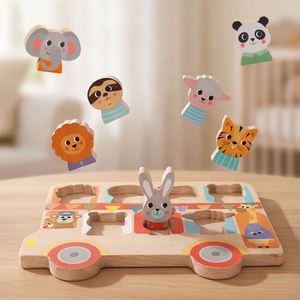 Juego de Bloques de Animales de Madera para Enhebrar y Enlazar, Juguete Educativo Temprano Creativo para Niños - Product Image 3