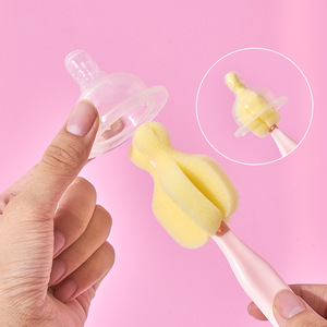 Cepillo para botellas con cabezal de esponja para limpiar botellas y tetinas DJ01 - Product Image 3