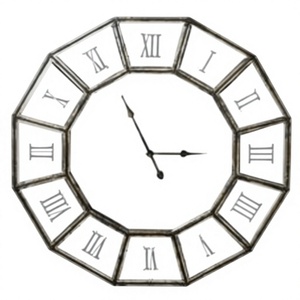 Antique Style Mosaic Metal <b>Digital</b> <b>Wall</b> <b>Clock</b> with Mechanical Movement Modern Design Single Face Battery Powered - Product Image 1