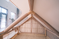 Prix d'usine 12 Cabines de camping de luxe en tissu Oxford imperméable avec puits de lumière et ouverture pour poêle