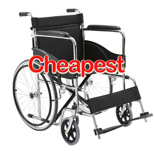 Fauteuil roulant pliable standard pour les patients handicapés Fauteuil roulant manuel portable léger