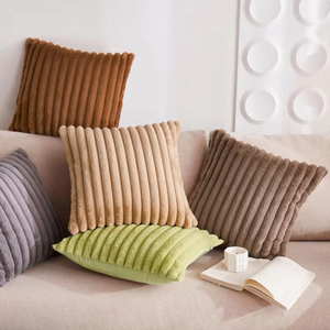 Thoải Mái Lông Cừu Sofa Đệm Gối Trường Hợp Chất Lượng Cao Dệt Sọc Vuông Gối Bìa Cho Nhà Khách Sạn Bệnh Viện - Product Image 5