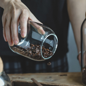 Transparent Borosilicate Glass Food Canisters Cork Lids Customer Logo Jar <strong>for</strong> Tea Nuts Candy Serving Airtight <strong>Kitchen</strong> <strong>Storage</strong> - Product Image 2