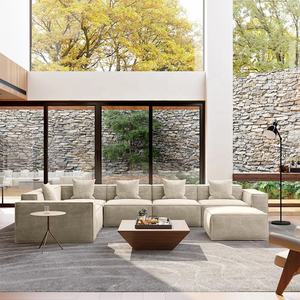 NOVA daire oturma oda mobilya setleri kesit kanepe kumaş kapakları modüler 2 kişilik salon köşe döşemeli kanepe - Product Image 3