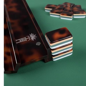Edición de Coleccionista White Lotus, Mahjong Americano de Lujo, 160 Piezas, Artesanal, 4 Capas, Obra Maestra Botánica, Entretenimiento para Chicas, TML - Product Image 3