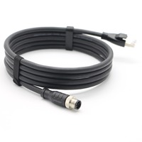 M12 12 Pin Macho a RJ45 Cable de alta flexibilidad para actuadores de cámara Cognex Sensores Industrial Ethernet Fieldbus