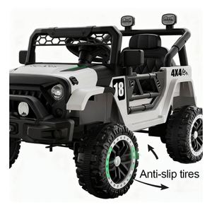 TOYSRUNNER Kids Electric Ride-On Car <b>Battery</b> <b>Operated</b> LED Lights Music Horn Remote Control Double Drive Motor Durable Plastic - Product Image 3