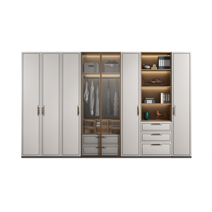 Modern Walk in <strong>Closet</strong> Wardrobe Para Habitacion Custom Systems Design Wood Bedroom Cupboards - Product Image 1