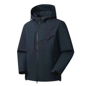 Chaqueta cortavientos impermeable para hombre, puños ajustables de tela transpirable, Color personalizable para servicio de correr - Product Image 6