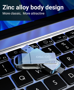 OSCOO tipi C SSD 3D TLC <span class=keywords><strong>Nand</strong></span> <span class=keywords><strong>Flash</strong></span> ile <span class=keywords><strong>USB</strong></span> <span class=keywords><strong>Flash</strong></span> sürücü 128gb 256gb 512gb okuma hızı 550 MB/s yazma hızı 520MBs 2-in-1 <span class=keywords><strong>USB</strong></span> sopa - Product Image 4