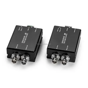 Mini 12G SDI Video a fibra ottica convertitore tra cui trasmettitore e ricevitore con i dati e loop out SMF 10KM