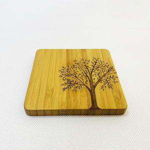 Dessous de plat en bois pour plats chauds Rectangle forme dessous de plat ensemble 4 dessous de plat + 1 support gain de place Durable moderne noël décor à la maison - Product Image 2