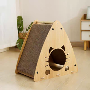 Lit pour chien intégré moderne et classique avec griffoir, en bois massif écologique, résistant aux rayures et sans écaillage - Product Image 4