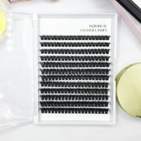 Kit de cils en grappe DIY effet manga, volumineux et effilés, pour la vente en gros, avec logo personnalisé et marque privée