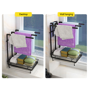 Kệ Bếp Bằng Thép Không Gỉ, Kệ Để Đồ Có Rãnh, Giá Đựng Giấy Vệ Sinh, Miếng Bọt Biển Treo Tường, Có Chức Năng - Product Image 6