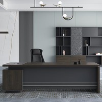 Table de Bureau de Direction Luxe – Bureau de Chef Moderne en Bois – Mobilier Exécutif en MDF – Table de Bureau de PDG en Forme de L