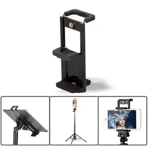 Support réglable 2-en-1 <span class=keywords><strong>pour</strong></span> téléphone et <span class=keywords><strong>tablette</strong></span>, compatible iPhone/<span class=keywords><strong>Samsung</strong></span>, avec clip et vis 1/4 pouce, fixation universelle <span class=keywords><strong>pour</strong></span> trépieds et diffusion en direct - Product Image 5