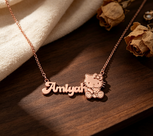 Collana Personalizzata con Nome, Collana Cartoon in Acciaio Inossidabile Placcato Oro, Unisex per Donna e Bambini, Vendita all'Ingrosso - Product Image 4