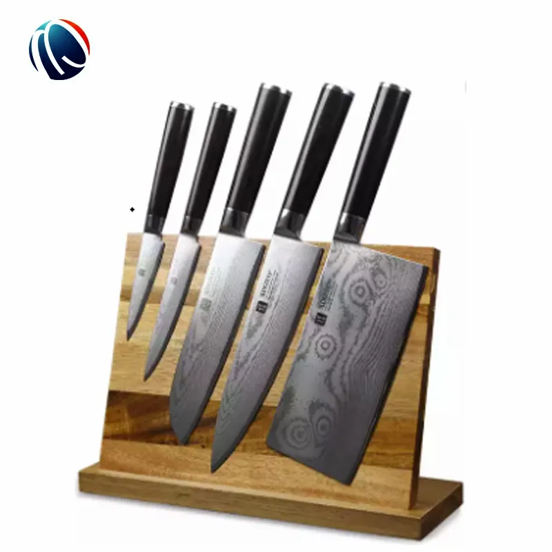 Produce portacoltelli magnetico universale da cucina in legno di noce di vendita caldo portacoltelli magnetico in legno per cucina