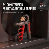 Renforceur de préhension avec compteur, résistance réglable 100 kg, entraîneur mécanique à ressort robuste pour la musculation