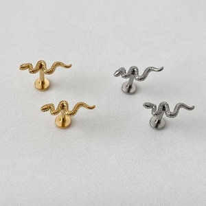 1 pieza Mini piercing serpiente de plata de ley 925 roscado Labret pendientes de plata de la hélice <span class=keywords><strong>Tragus</strong></span> pendiente de las mujeres joyería de todos los días - Product Image 5