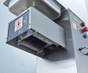 Food <b>Processing</b> <b>Machine</b> Vertical Type Electric <b>Meat</b> Cutting <b>Machine</b> Stainless Steel <b>Meat</b> Slicer <b>Machine</b> With Four Wheels - Product Image 5