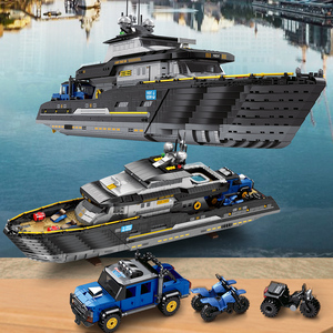 3d Diy Construction Yacht Luxury Boat Motorboat Boats Plastic Model Toy for Kids Cabin Cruiser Sailboat Building Block Set - Product Image 6