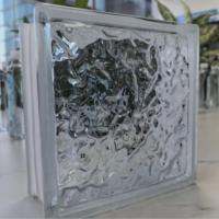 Batu Bata Kaca Transparan Ultra-Putih Berbentuk Persegi dengan Tekstur Kristal Es untuk Partisi Kamar Mandi, Batu Bata Trendy, Batu Bata Berwarna, Aksen Batu Bata