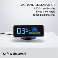 Sensor de Aparcamiento para Coche con Radar de Marcha Atrás, Cuatro Sondas, Pantalla LCD, Impermeable, con Advertencia por Voz