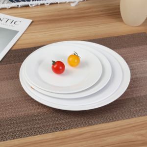 Assiettes en Mélaminé Incassables de Qualité <span class=keywords><strong>Alimentaire</strong></span>, Assiette Plate Ronde Blanche en Gros pour Restaurant, pour Mariage - Product Image 2