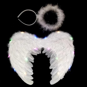 Carnevale-grado di bianco per adulti <span class=keywords><strong>piuma</strong></span> <span class=keywords><strong>d</strong></span>'<span class=keywords><strong>angelo</strong></span> ali di Halloween Cosplay Costume con tinto prezzo a buon mercato per feste e ballo di fornitura - Product Image 3