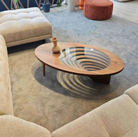 Table à thé originale en bois massif, pour salon, maison, créative