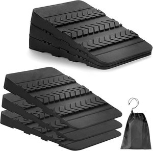 Set di 6 Cunei Regolabili Antiscivolo in Gomma <span class=keywords><strong>per</strong></span> Squat, Rampa <span class=keywords><strong>per</strong></span> Sollevamento Pesi, Stretcher <span class=keywords><strong>per</strong></span> Polpacci, Attrezzatura Sportiva - Product Image 1