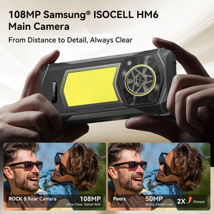 Blackview Rock 5 โทรศัพท์มือถือสุดแกร่งขนาด 6.78 นิ้ว รองรับ 4G หน่วยความจำ 12+256GB กล้องมองกลางคืน กล้องหลัก 108MP ไฟส่องสว่างสำหรับตั้งแคมป์ขนาดใหญ่ แบตเตอรี่ 20000mAh ระบบปฏิบัติการ Android 16 - Product Image 4