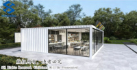 Boutique de café modulaire préfabriquée en conteneur de 20 pieds ou 40 pieds, fabriquée en Chine, avec structure en acier galvanisé, design moderne et installation rapide
