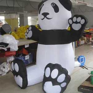 Hochwertiger Fabrik preis angepasst Aufblasbares großes Panda-Modell für Werbung