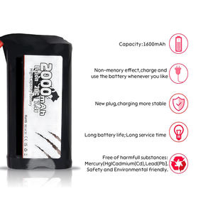 1 pièce Batterie rechargeable 2S 7.4V 2000mAh 20C avec connecteur femelle T ; Chargeur d'équilibrage pour une charge rapide et sécurisée de drones FPV - Product Image 3