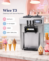 Machine à glace, machine à glaces molles, machine à gelato à double compresseur