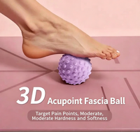 Balle de massage fascia 5CM à points convexes en TPE, balle de yoga pour la posture, couleur personnalisable, OEM disponible pour la relaxation de la taille/dos/pieds
