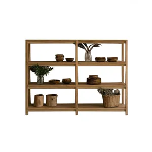 Scandinavisch Huis Alle Massief Hout Minimalistische Boekenplank Planken Japanse Wabi-Sabi Windvloer Een Display Planken