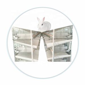 กรงสัตว์เลี้ยงที่สวยงามกระต่ายสะดวกสบาย Dung ทำความสะอาด9/12/24เซลล์8/9/12/24ประตูด้วยเสื่อพลาสติกกรงกระต่าย - Product Image 4