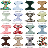 Harnais et laisse pour chien de luxe personnalisés avec logo, réfléchissants, ajustables, respirants, en maille douce, pour chiots de petite et grande taille
