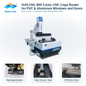 Machine de <span class=keywords><strong>d</strong></span>écoupe laser ou routeur CNC 3 axes pour le perçage et le fraisage de trous de serrures et de charnières de fenêtres et portes <span class=keywords><strong>en</strong></span> <span class=keywords><strong>aluminium</strong></span> pour profilés PVC - Product Image 1