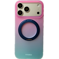 Nouvelle coque de téléphone rotative à 360 degrés avec support, dégradé coloré quatre couleurs, compatible avec iPhone 17 Pro Max, iPhone 16/15 Pro