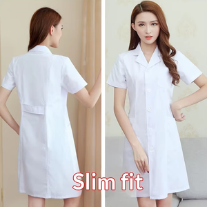 Bata Blanca de Médico para Estudiantes de Medicina, Uniforme de Trabajo Unisex de Algodón para Laboratorio, Farmacia y Clínica - Product Image 3