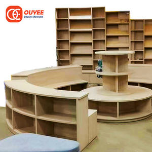 رفوف عرض مكتبة مساحة هادئة مع أدراج مكتبة خشبية مع مقاعد مريحة - Product Image 3