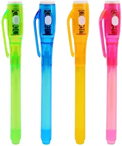 Zeamor Cheating New logo Custom Magical Led Toys Scroll Cheat Pens Uv Light <span class=keywords><strong>Invisible</strong></span> Spy Pen para niños Regalos Fiesta - Product Image 1