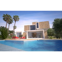Maisons Tiny Préfabriquées de Luxe Modernes Villas Conteneurs Personnalisables Fabriquées à Partir de Panneaux Sandwich Attrayants