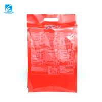 Sachet d'emballage personnalisé pour biscuits et snacks, haute barrière, plastique laminé, thermoscellable, à quatre soudures latérales, finition mate ou vernis UV sélectif